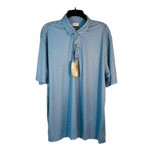 Greg Norman NWT PlayDry Polo XL Blue Haze Performance Golf Shirt